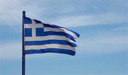 greek flag sky, symbol, sing, wind europe Stock Photo - Budget Royalty-Free & Subscription, Code: 400-05333300