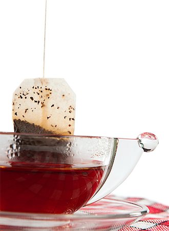 simsearch:400-04273561,k - transparent cup of tea and tea bag Stock Photo - Budget Royalty-Free & Subscription, Code: 400-05344049