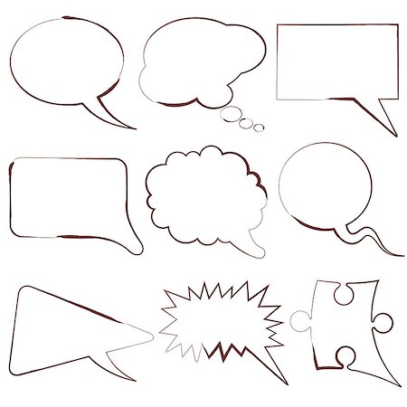 simsearch:400-04320168,k - Set of speech and thought bubbles, element for design, vector illustration Stock Photo - Budget Royalty-Free & Subscription, Code: 400-05346014