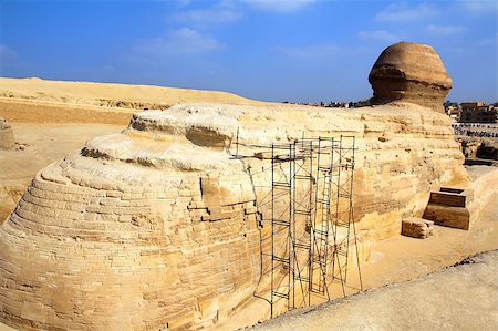 simsearch:400-04201054,k - famous egypt sphinx in Giza - view from behind Stock Photo - Budget Royalty-Free & Subscription, Code: 400-05346471