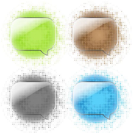 simsearch:400-04326432,k - Glass Speech Bubbles Set, Isolated On White Background, Vector Illustration Stock Photo - Budget Royalty-Free & Subscription, Code: 400-05347316