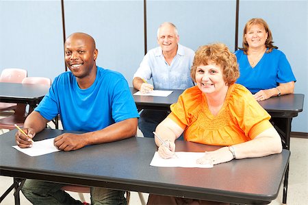 fat black woman - Happy, diverse group of adult education students in class. Stock Photo - Budget Royalty-Free & Subscription, Code: 400-05347526