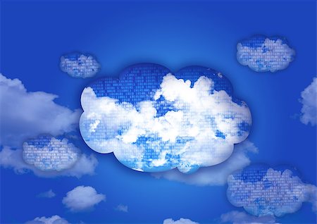 Clouds with code Photographie de stock - Aubaine LD & Abonnement, Code: 400-05347663