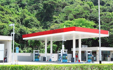 Gas station at day Stock Photo - Budget Royalty-Free & Subscription, Code: 400-05347769