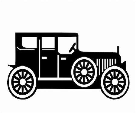 On white background, is made old-time car. Stock Photo - Budget Royalty-Free & Subscription, Code: 400-05348641