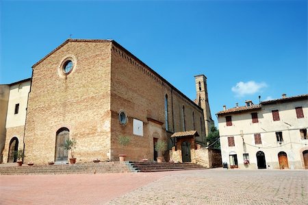 simsearch:400-05193127,k - Square in San Gimignano, summer blue sky background, Tuscany, Italy Stock Photo - Budget Royalty-Free & Subscription, Code: 400-05348896