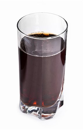 cola in glass on white background, minimal natural shadow in front Stock Photo - Budget Royalty-Free & Subscription, Code: 400-05349199