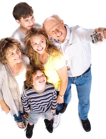 simsearch:400-07426233,k - Happy family together taking a self-portrait. Stock Photo - Budget Royalty-Free & Subscription, Code: 400-05340462