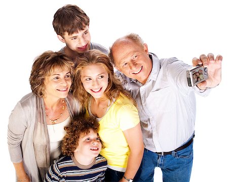 simsearch:400-07426233,k - Happy family piled together and taking self portrait. Stock Photo - Budget Royalty-Free & Subscription, Code: 400-05340463