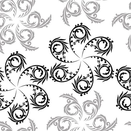 simsearch:400-06642594,k - seamless pattern of round black and gray ornaments Foto de stock - Super Valor sin royalties y Suscripción, Código: 400-05341440