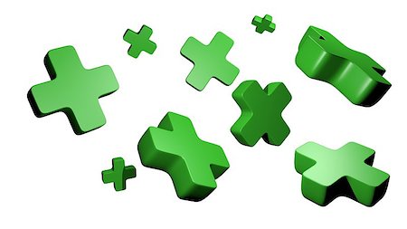 green 3d plus symbols Photographie de stock - Aubaine LD & Abonnement, Code: 400-05342082