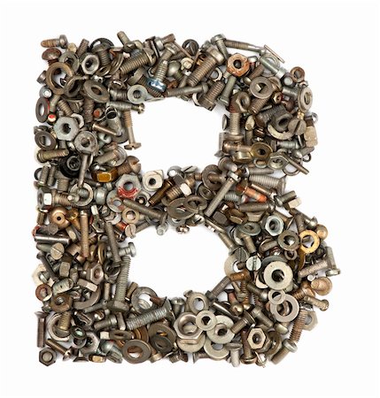 simsearch:400-05354532,k - alphabet made of bolts - The letter b Stock Photo - Budget Royalty-Free & Subscription, Code: 400-05354541