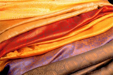 Color silk fabric from India. Stock Photo - Budget Royalty-Free & Subscription, Code: 400-05354811