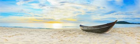 simsearch:400-05896461,k - Old fisherman boat at the beach. Panorama Stock Photo - Budget Royalty-Free & Subscription, Code: 400-05355630