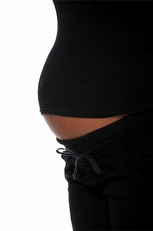 simsearch:400-05716366,k - Silhouette of a pregnant woman isolated on white background Stock Photo - Budget Royalty-Free & Subscription, Code: 400-05356525