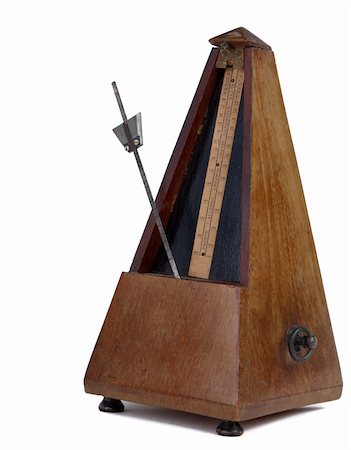 Antique wooden wind-up metronome Stock Photo - Budget Royalty-Free & Subscription, Code: 400-05356762