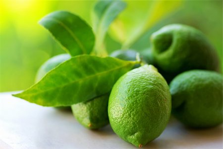 Green lemons group. Stock Photo - Budget Royalty-Free & Subscription, Code: 400-05357723