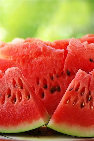 slices of red watermelon Stock Photo - Budget Royalty-Free & Subscription, Code: 400-05357926