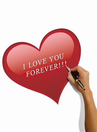 simsearch:400-05368603,k - Red heart and the main words I love you Stock Photo - Budget Royalty-Free & Subscription, Code: 400-05358905