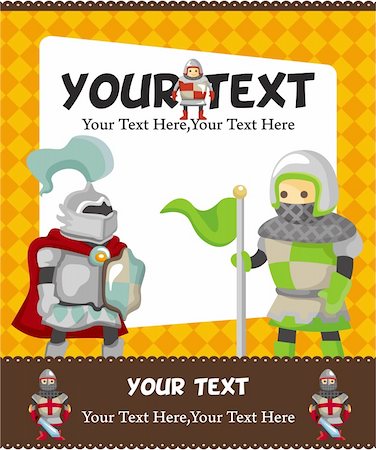 simsearch:400-05670383,k - cartoon knight card Stock Photo - Budget Royalty-Free & Subscription, Code: 400-05359223