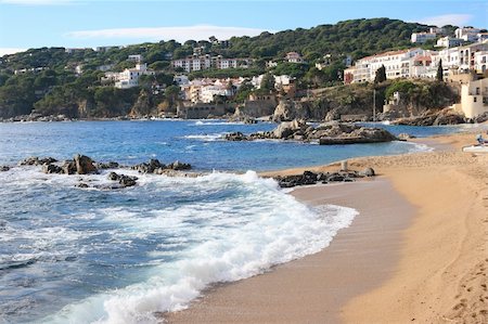 The beautiful beach of Calella de Palafrugell (Costa Brava, Catalonia, Spain) Stock Photo - Budget Royalty-Free & Subscription, Code: 400-05359340