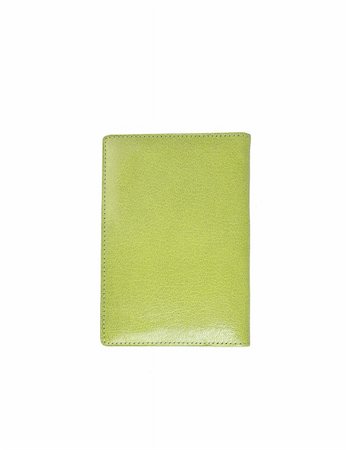 portfolio - green leather case note book isolated on white background Stock Photo - Budget Royalty-Free & Subscription, Code: 400-05350017