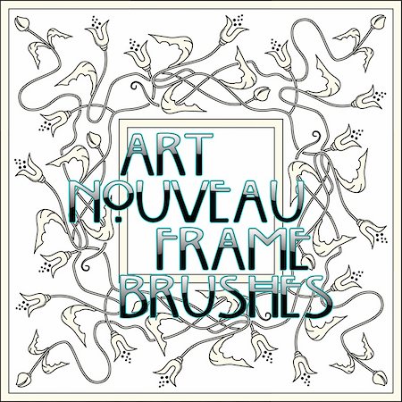 simsearch:400-05307521,k - art nouveau frame brushes Stock Photo - Budget Royalty-Free & Subscription, Code: 400-05350802