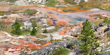 simsearch:400-05705152,k - Beautiful colors of the Artist Paint Pots area in Yellowstone National Park - Wyoming. Stock Photo - Budget Royalty-Free & Subscription, Code: 400-05351326