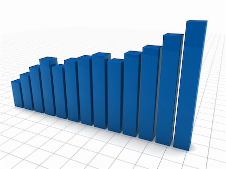 simsearch:400-04370567,k - 3d graph blue diagramm growth chart success Stock Photo - Budget Royalty-Free & Subscription, Code: 400-05353016