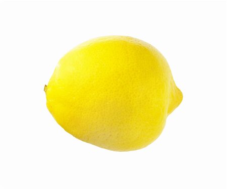simsearch:400-06513460,k - fresh yellow lemon isolated over white with clipping path Stock Photo - Budget Royalty-Free & Subscription, Code: 400-05353054