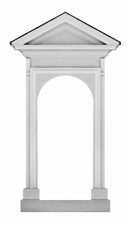 designs for decoration of pillars - Classic ancient building exterior element, isolated. Stock Photo - Budget Royalty-Free & Subscription, Code: 400-05353412