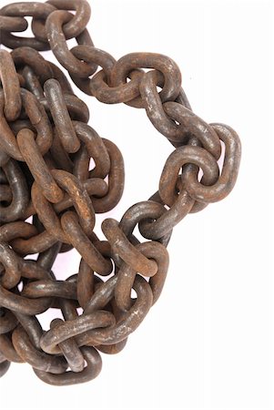rusty ship chain isolated on a white background Stock Photo - Budget Royalty-Free & Subscription, Code: 400-05353622