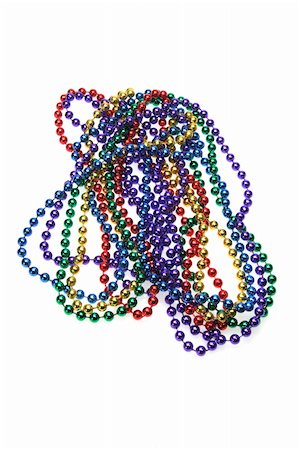 Colorful Beads on White Background Stock Photo - Budget Royalty-Free & Subscription, Code: 400-05366580