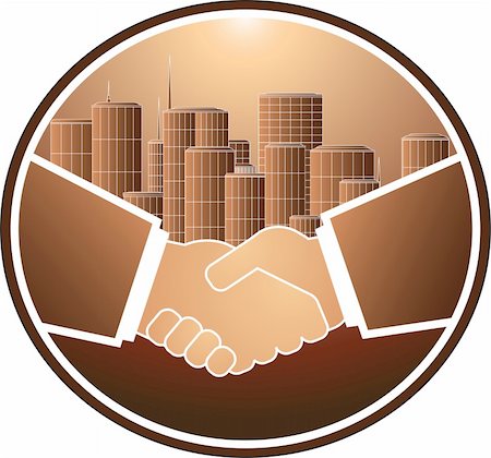 pact - business handshake on the background of a large city Stock Photo - Budget Royalty-Free & Subscription, Code: 400-05366795