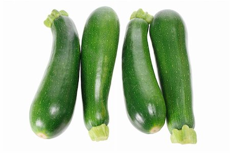 Zucchini on White Background Stock Photo - Budget Royalty-Free & Subscription, Code: 400-05366909