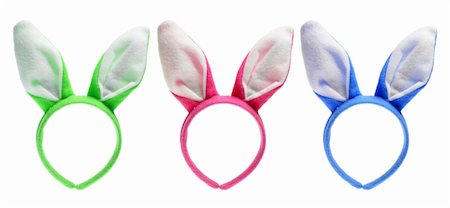 Easter Bunny Ears on White Background Stock Photo - Budget Royalty-Free & Subscription, Code: 400-05366931