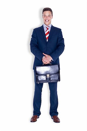 rusloc (artist) - Successful manager with a smile holding a case Stock Photo - Budget Royalty-Free & Subscription, Code: 400-05367212