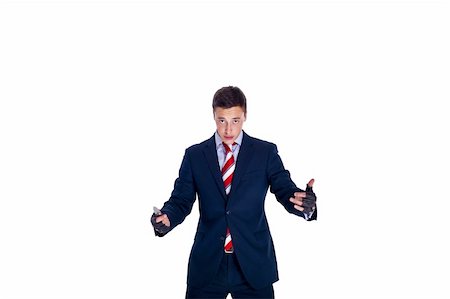 rusloc (artist) - Manager standing with a knife and ready for an attack Stock Photo - Budget Royalty-Free & Subscription, Code: 400-05367220