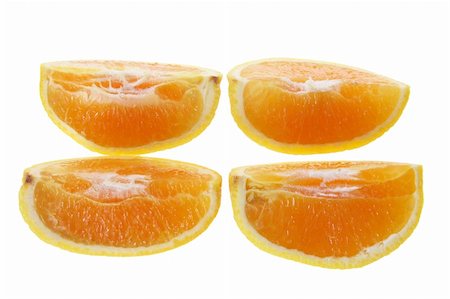 simsearch:400-05367726,k - Slices of Orange on White Background Stock Photo - Budget Royalty-Free & Subscription, Code: 400-05367383