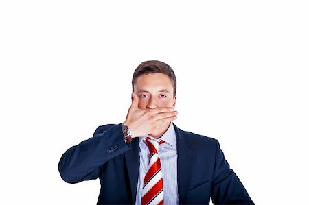 rusloc (artist) - Manager making a "don't say" gesture Stock Photo - Budget Royalty-Free & Subscription, Code: 400-05367424