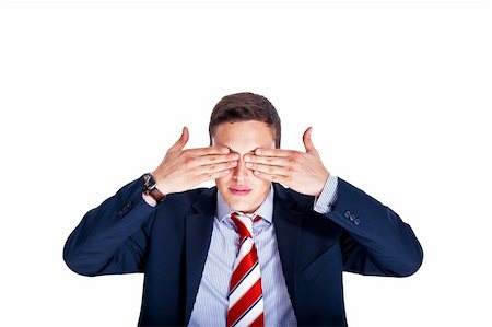 rusloc (artist) - Manager making a "don't see" gesture Stock Photo - Budget Royalty-Free & Subscription, Code: 400-05367425