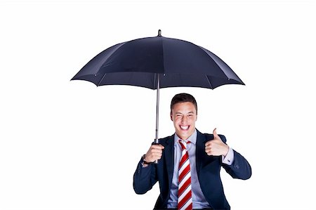 rusloc (artist) - Manager with a thumb up under umbrella Stock Photo - Budget Royalty-Free & Subscription, Code: 400-05367428