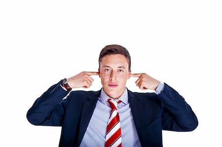 rusloc (artist) - Manager making a "don't hear" gesture Stock Photo - Budget Royalty-Free & Subscription, Code: 400-05367423
