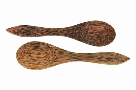 Wooden Spoons on White Background Stock Photo - Budget Royalty-Free & Subscription, Code: 400-05367676