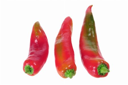 Banana Pepper Chillies on White Background Stock Photo - Budget Royalty-Free & Subscription, Code: 400-05367708