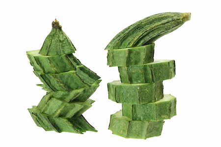 simsearch:400-05367726,k - Slices of Chinese Okra on White Background Stock Photo - Budget Royalty-Free & Subscription, Code: 400-05367715