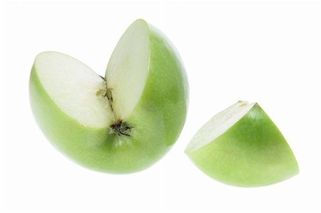 simsearch:400-05367726,k - Granny Smith Apple on White Background Stock Photo - Budget Royalty-Free & Subscription, Code: 400-05367725