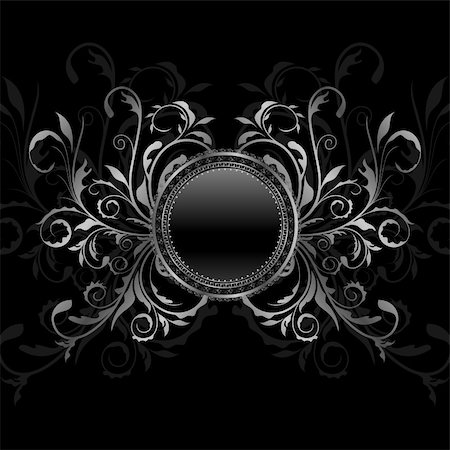 Illustration aluminium background with ornamental medallion, design elements - vector Stock Photo - Budget Royalty-Free & Subscription, Code: 400-05368160