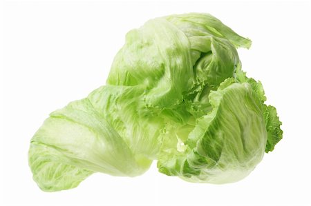 simsearch:400-05744520,k - Iceberg Lettuce on White Background Stock Photo - Budget Royalty-Free & Subscription, Code: 400-05368196