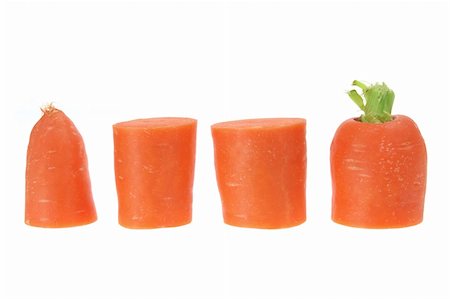 simsearch:400-05744489,k - Slices of Carrot on White Background Stock Photo - Budget Royalty-Free & Subscription, Code: 400-05368219